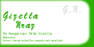 gizella mraz business card