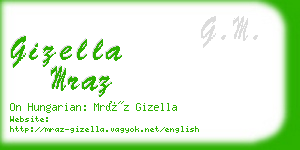 gizella mraz business card